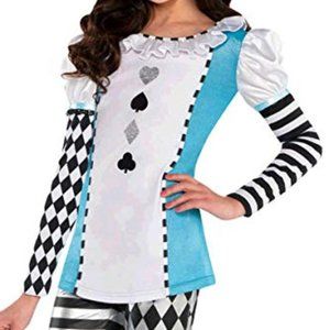 Storybook Dark Alice In Wonderland Long Sleeve Shirt Top Halloween Costume M/L